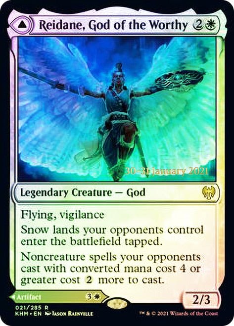 Reidane, God of the Worthy // Valkmira, Protector's Shield [Kaldheim Prerelease Promos] - Card Brawlers
