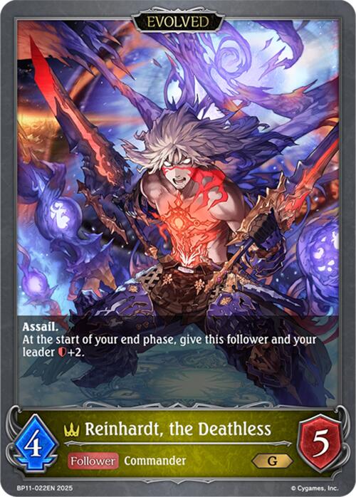 Reinhardt, the Deathless (Evolved) (BP11 - 022EN) [Bullet of Fate] - Card Brawlers