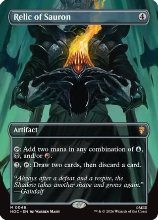 Relic of Sauron (Borderless) (HOC-046) - The Hobbit: Eternal-Legal Foil - Card Brawlers