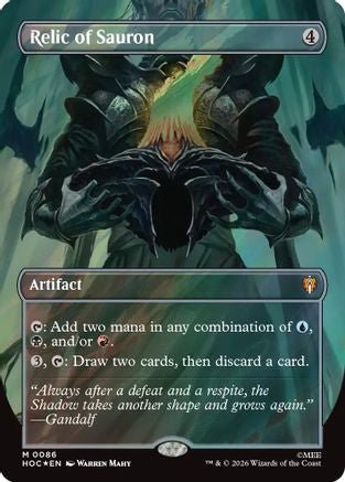 Relic of Sauron (Borderless) (Surge Foil) (HOC-086) - The Hobbit: Eternal-Legal Foil - Card Brawlers