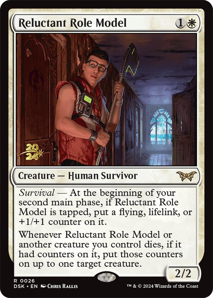 Reluctant Role Model (0026) [Duskmourn: House of Horror Prerelease Promos] - Card Brawlers
