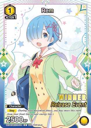 Rem (014) (Release Event Winner) (UEPR/REZ-1-014) - UE24BT ReZERO Starting Life in Another World Release Event Cards Foil - Card Brawlers