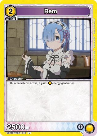 Rem (016) (UE24BT/REZ-1-016) - UE24BT ReZERO Starting Life in Another World - Card Brawlers