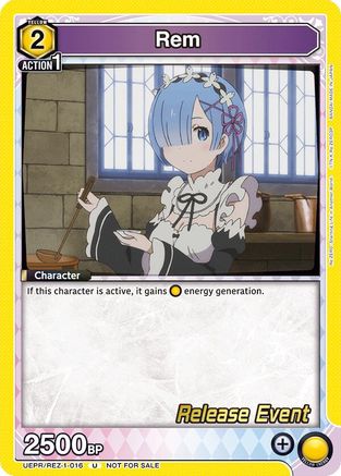 Rem (016) (UEPR/REZ-1-016) - UE24BT ReZERO Starting Life in Another World Release Event Cards - Card Brawlers