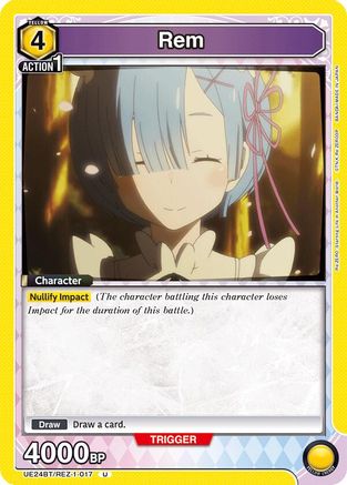Rem (017) (UE24BT/REZ-1-017) - UE24BT ReZERO Starting Life in Another World - Card Brawlers