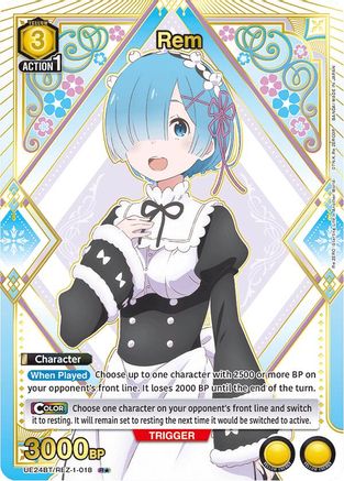 Rem (018) (R*) (UE24BT/REZ-1-018) - UE24BT ReZERO Starting Life in Another World Foil - Card Brawlers