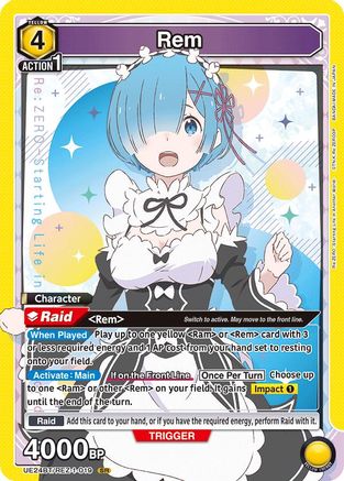 Rem (019) (UE24BT/REZ-1-019) - UE24BT ReZERO Starting Life in Another World Foil - Card Brawlers
