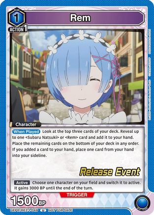 Rem (049) (UEPR/REZ-1-049) - UE24BT ReZERO Starting Life in Another World Release Event Cards - Card Brawlers