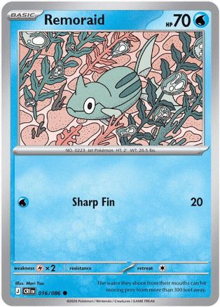 Remoraid (016/null) - Reverse Holofoil [ME04 Chaos Rising] - Card Brawlers