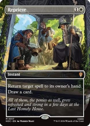 Reprieve (Borderless) (HOC-017) - The Hobbit: Eternal-Legal Foil - Card Brawlers