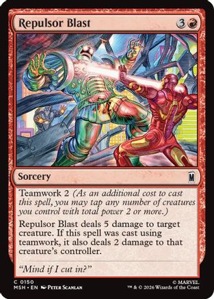 Repulsor Blast (MSH-150) - Marvel Super Heroes Foil - Card Brawlers