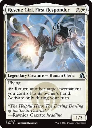 Rescue Girl, First Responder (FRA-202) - Reality Fracture Foil - Card Brawlers