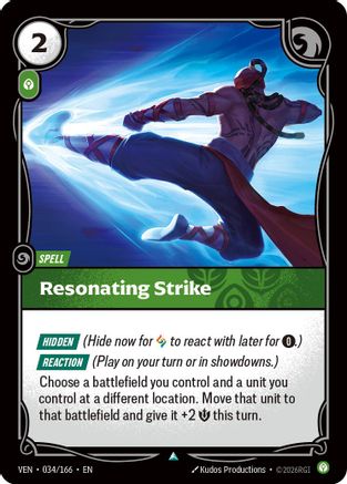 Resonating Strike (034/166) - Vendetta Foil - Card Brawlers