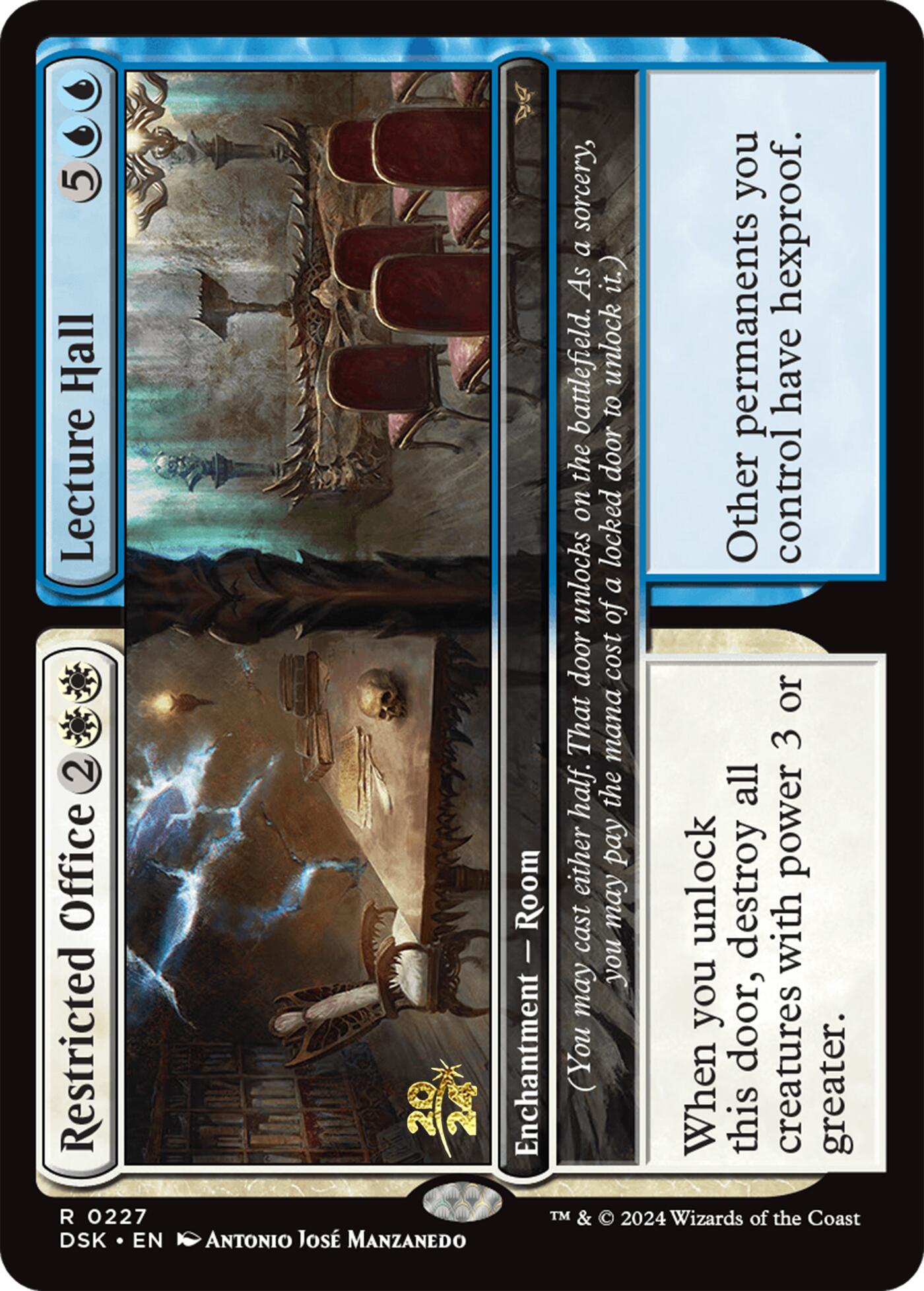 Restricted Office // Lecture Hall [Duskmourn: House of Horror Prerelease Promos] - Card Brawlers