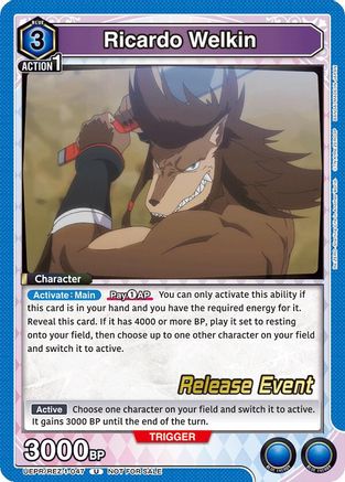 Ricardo Welkin (UEPR/REZ-1-047) - UE24BT ReZERO Starting Life in Another World Release Event Cards - Card Brawlers
