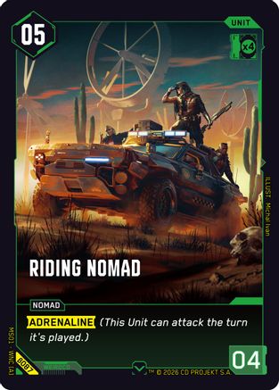 Riding Nomad (B087) - Welcome to Night City Beta - Card Brawlers