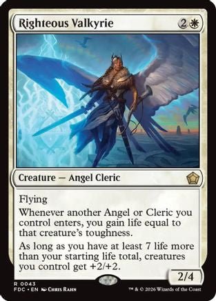 Righteous Valkyrie (FDC-043) - Commander: Foundations - Card Brawlers