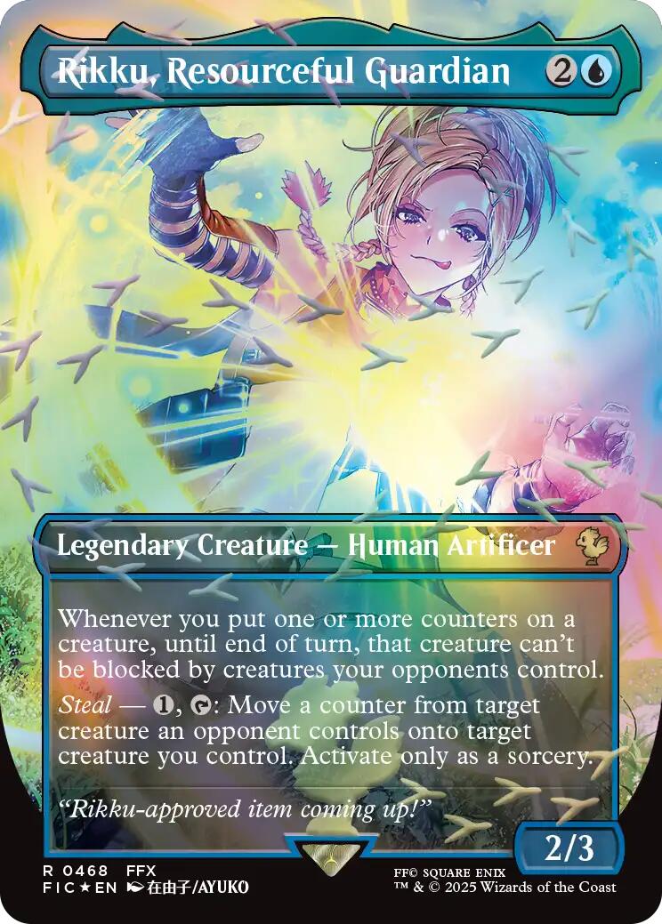 Rikku, Resourceful Guardian (Borderless) (Chocobo Track Foil) [FINAL FANTASY Commander] - Card Brawlers