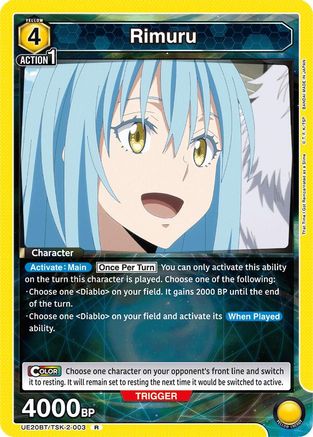 Rimuru (003) (UE20BT/TSK-2-003) - UE20BT That Time I Got Reincarnated as a Slime Foil - Card Brawlers