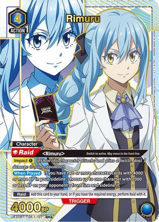 Rimuru (107) (Box Topper Gold Foil) (UE20BT/TSK-1-107) - UE20BT That Time I Got Reincarnated as a Slime Foil - Card Brawlers