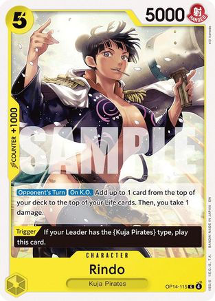 Rindo (OP14-115) - The Azure Sea's Seven - Card Brawlers