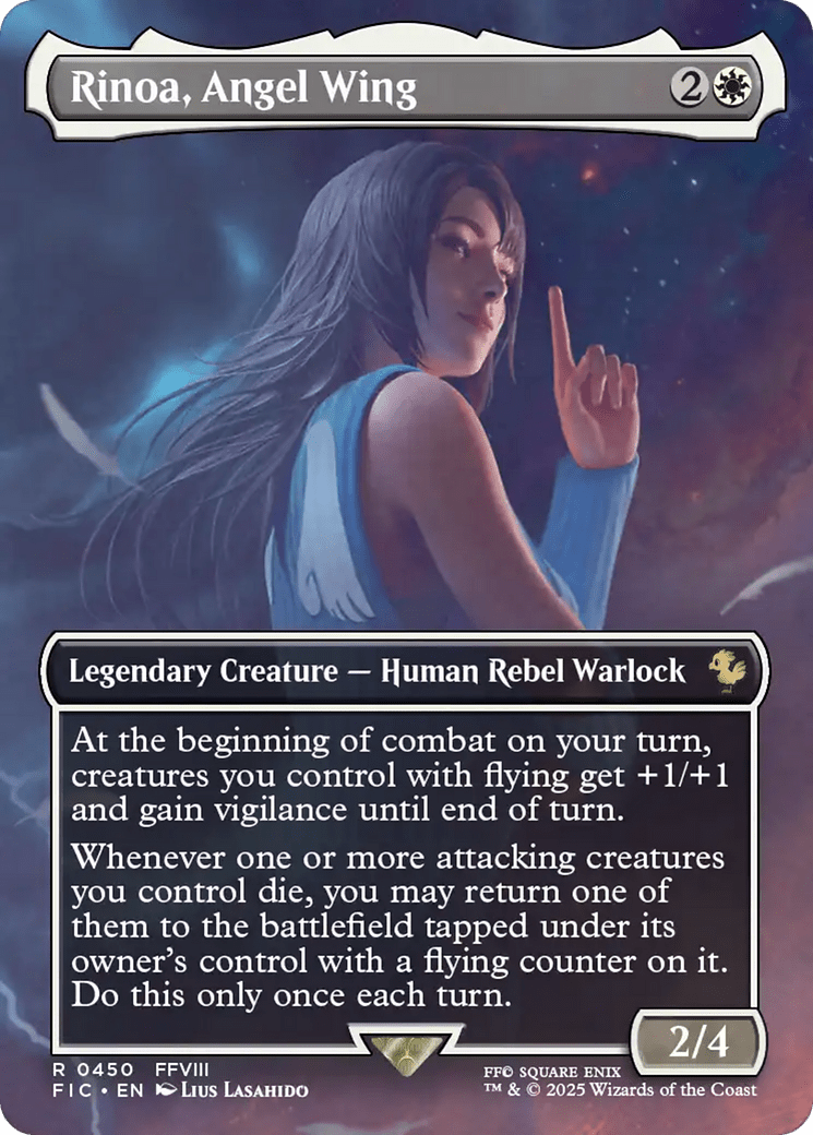 Rinoa, Angel Wing (Borderless) [FINAL FANTASY Commander] - Card Brawlers