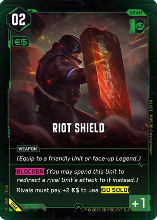Riot Shield (094) - Welcome to Night City Retail - Card Brawlers