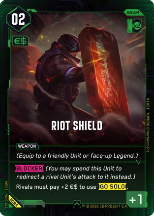 Riot Shield (B094) - Welcome to Night City Beta - Card Brawlers
