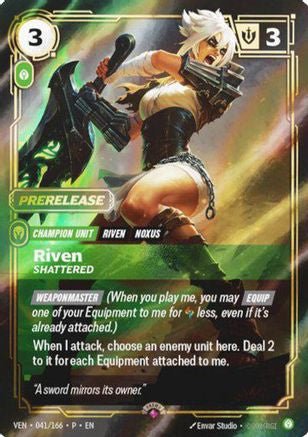 Riven, Shattered (041/166) - Riftbound Organized Play Promotional Cards Foil - Card Brawlers