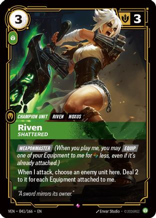 Riven - Shattered (041/166) - Vendetta Foil - Card Brawlers