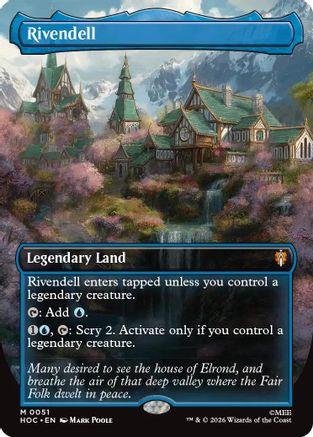 Rivendell (Borderless) (HOC-051) - The Hobbit: Eternal-Legal - Card Brawlers