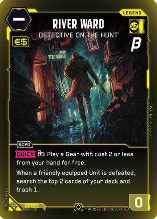 River Ward - Detective on the Hunt (004) - PreRelease Beta Foil - Card Brawlers