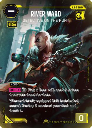 River Ward - Detective on the Hunt (ILegend) (B148) - Welcome to Night City Beta Foil - Card Brawlers