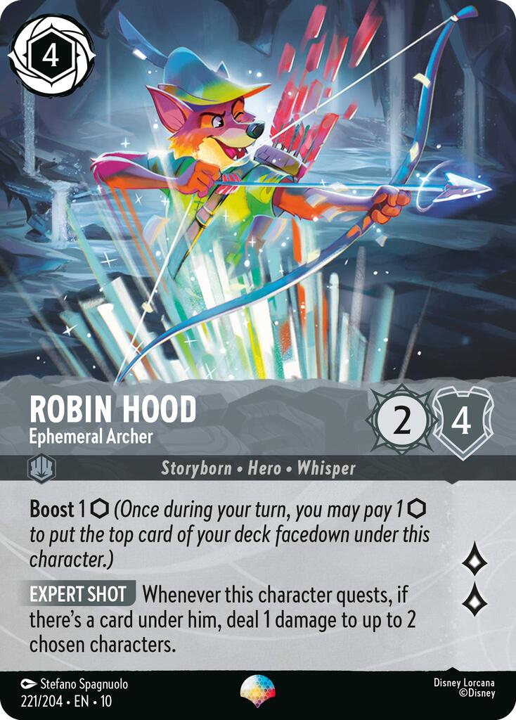Robin Hood - Ephemeral Archer (Epic) (221/204) [Whispers in the Well] - Card Brawlers
