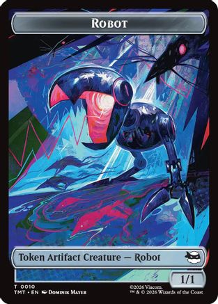 Robot // Food Double-Sided Token (TMT-10 // 8) - Teenage Mutant Ninja Turtles Foil - Card Brawlers