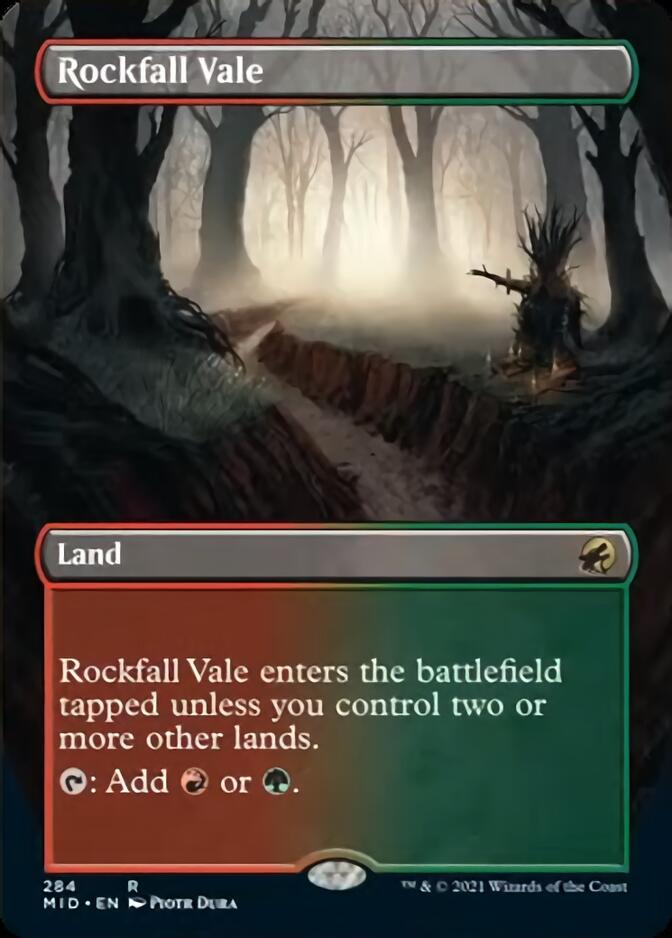 Rockfall Vale (Borderless Alternate Art) [Innistrad: Midnight Hunt] - Card Brawlers