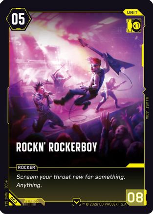 Rockn' Rockerboy (052) - Welcome to Night City Retail - Card Brawlers
