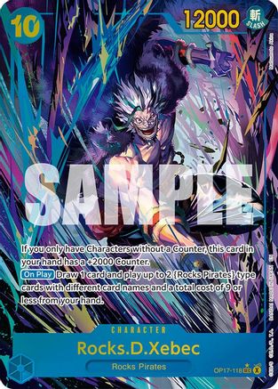Rocks.D.Xebec (118) (Alternate Art) (OP17-118) - The World's Strongest Warriors Foil - Card Brawlers