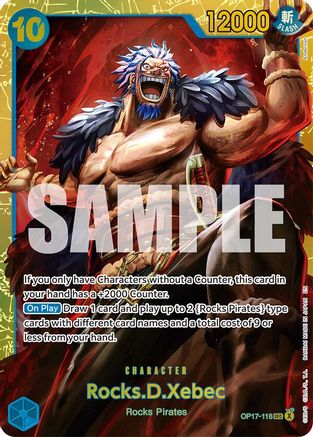 Rocks.D.Xebec (118) (OP17-118) - The World's Strongest Warriors Foil - Card Brawlers