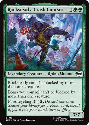 Rocksteady, Crash Courser (TMT-131) - Teenage Mutant Ninja Turtles Foil - Card Brawlers