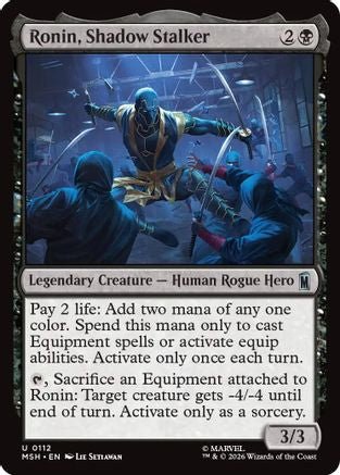 Ronin, Shadow Stalker (MSH-112) - Marvel Super Heroes Foil - Card Brawlers