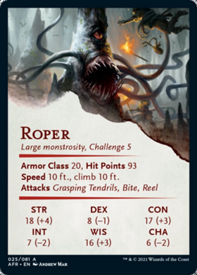 Roper Art Card [Dungeons & Dragons: Adventures in the Forgotten Realms Art Series] - Card Brawlers