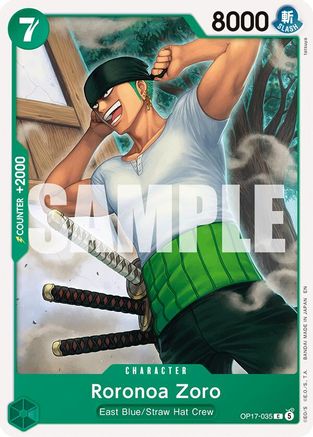 Roronoa Zoro (035) (OP17-035) - The World's Strongest Warriors - Card Brawlers