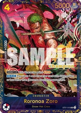 Roronoa Zoro (CS 25-26 1st Place) (ST21-015) - One Piece Promotion Cards Foil - Card Brawlers