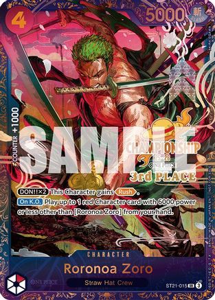 Roronoa Zoro (CS 25-26 3rd Place) (ST21-015) - One Piece Promotion Cards Foil - Card Brawlers