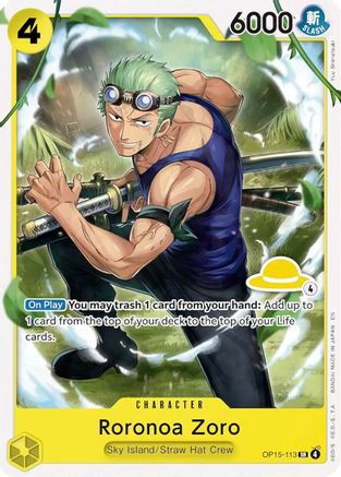Roronoa Zoro (Luffy Deck) (OP15-113) - Set Sail Deck Set - Card Brawlers