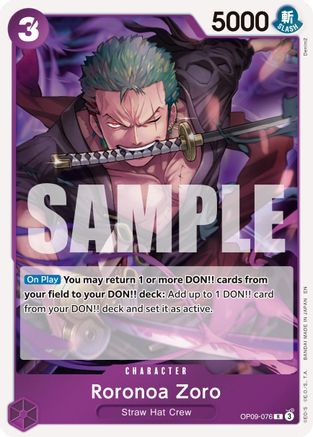Roronoa Zoro - OP09-076 (OP09-076) - Premium Booster -The Best- Vol. 2 Foil - Card Brawlers