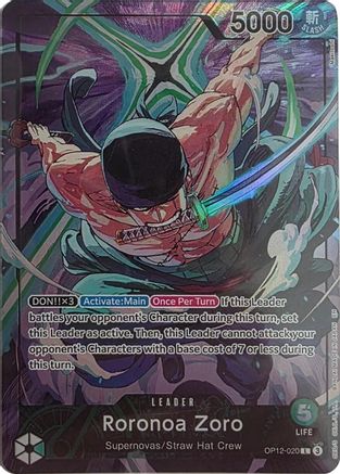 Roronoa Zoro - OP12-020 (Official Playmat Limited Edition Vol.4) (OP12-020) - One Piece Promotion Cards Foil - Card Brawlers