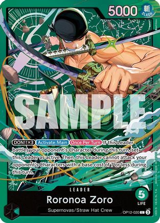 Roronoa Zoro (OP12-020) (OP12-020) - Starter Deck 32: GREEN Roronoa Zoro Foil - Card Brawlers