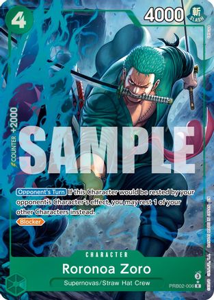 Roronoa Zoro - PRB02-006 (Alternate Art) (PRB02-006) - Premium Booster -The Best- Vol. 2 Foil - Card Brawlers